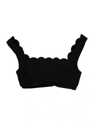 Pre-owned Marysia Resort Scalloped Accent Top In Black