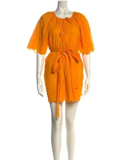 Pre-owned Marysia Resort Scoop Neck Mini Dress In Orange