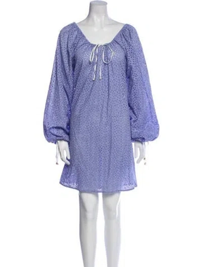 Pre-owned Marysia Resort Scoop Neck Mini Dress W/ Tags In Purple