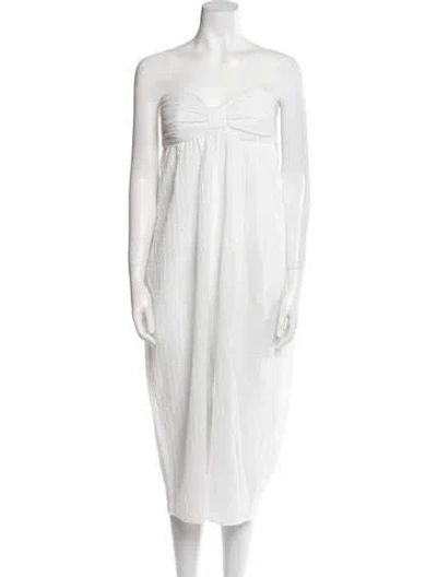 Pre-owned Marysia Resort Strapless Jumpsuit In White