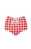 Marysia Riviera Bikini Bottom Cherry Gingham In Red