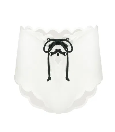 Marysia Riviera Bottom In Coconut/black Ties In White