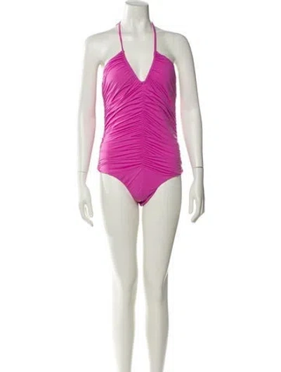 Pre-owned Marysia Ruffle Embellishment One-piece W/ Tags In Pink