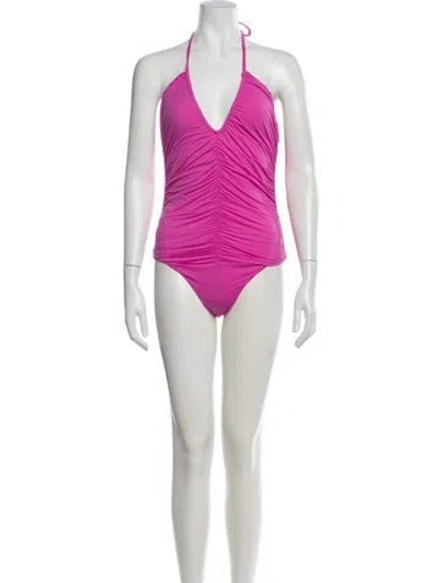 Pre-owned Marysia Ruffle Embellishment One-piece W/ Tags In Purple