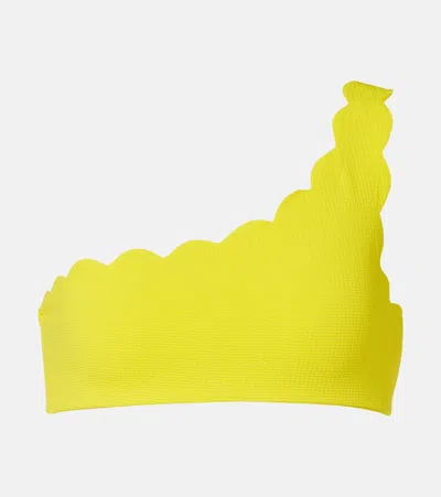 Marysia Santa Barbara Scalloped Bikini Top In Yellow