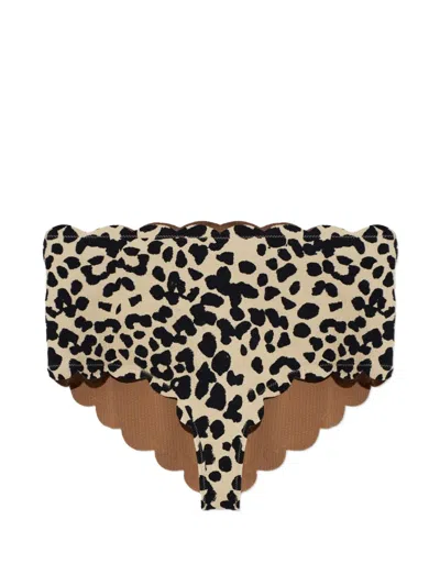 Marysia Santa Monica Cheetah-print Bikini Bottoms In Multi