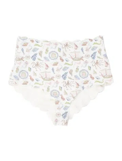 Pre-owned Marysia Santa Monica Graphic Print Bottoms W/ Tags In Neutral
