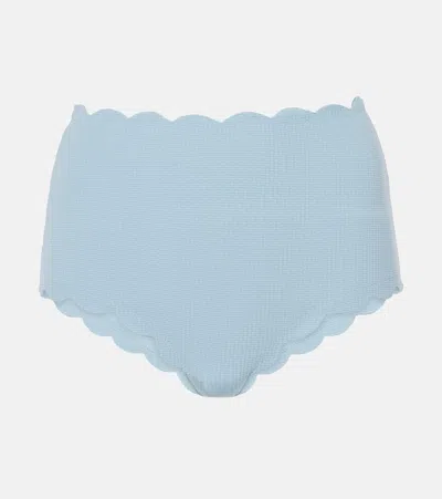 Marysia Santa Monica High-rise Bikini Bottoms In Blue