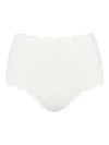 Marysia Santa Monica Scallop-edge High-waisted Swimsuit Bottoms In White