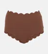Marysia Santa Monica Scalloped Bikini Botom In Brown