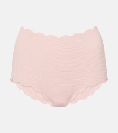 Marysia Santa Monica Scalloped Bikini Bottoms In Pink