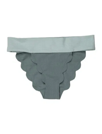 Pre-owned Marysia Scalloped Accent Bottoms In Blue