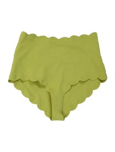 Pre-owned Marysia Scalloped Accent Bottoms In Green