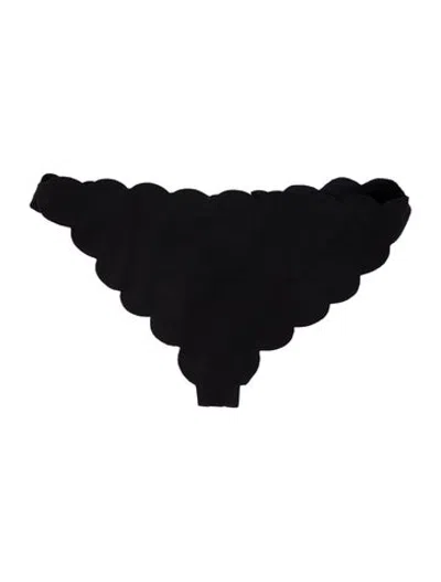 Pre-owned Marysia Scalloped Accent Bottoms W/ Tags In Black