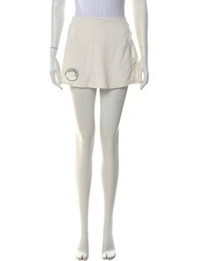 Pre-owned Marysia Scalloped Accent Mini Skirt In Neutral