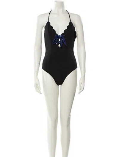 Pre-owned Marysia Scalloped Accent One-piece In Neutral