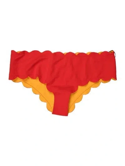 Pre-owned Marysia Scalloped Accent One-piece In Orange