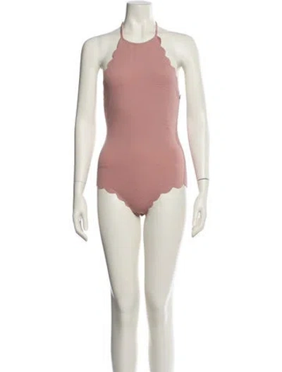 Pre-owned Marysia Scalloped Accent One-piece W/ Tags In Pink