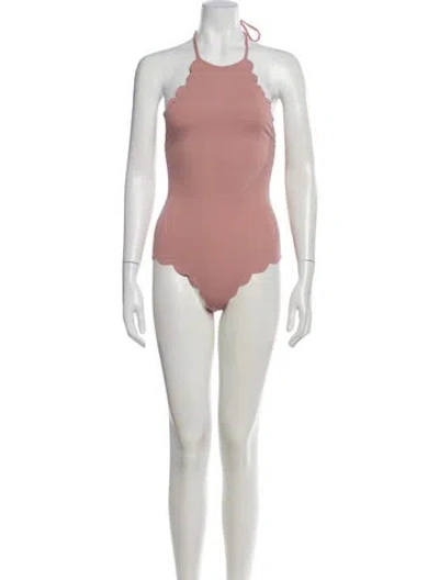 Pre-owned Marysia Scalloped Accent One-piece W/ Tags In Pink