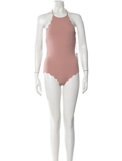 Pre-owned Marysia Scalloped Accent One-piece W/ Tags In Pink