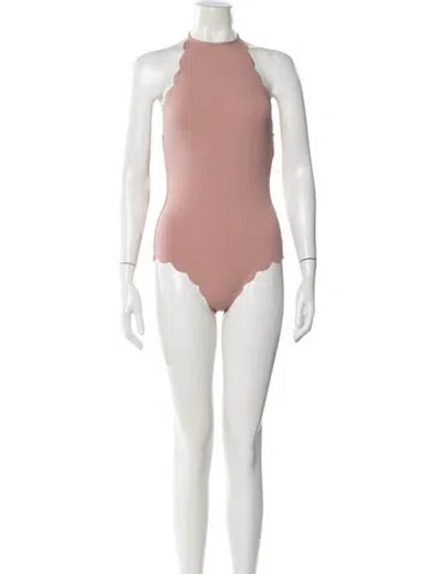 Pre-owned Marysia Scalloped Accent One-piece W/ Tags In Pink