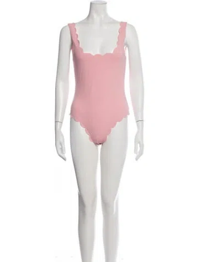 Pre-owned Marysia Scalloped Accent One-piece W/ Tags In Pink