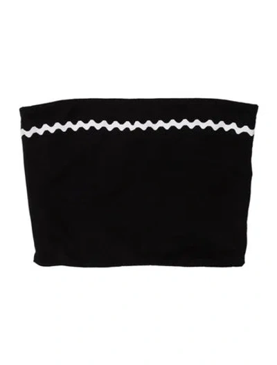 Pre-owned Marysia Scalloped Accent Top In Black
