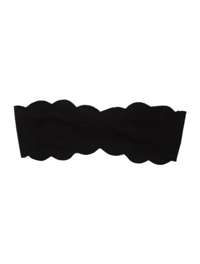 Pre-owned Marysia Scalloped Accent Top In Black