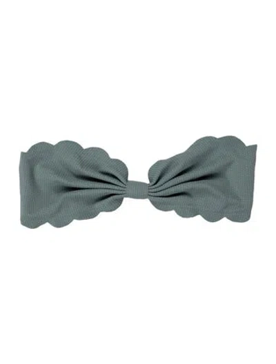 Pre-owned Marysia Scalloped Accent Top In Blue