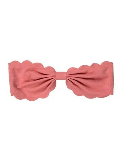 Pre-owned Marysia Scalloped Accent Top In Pink
