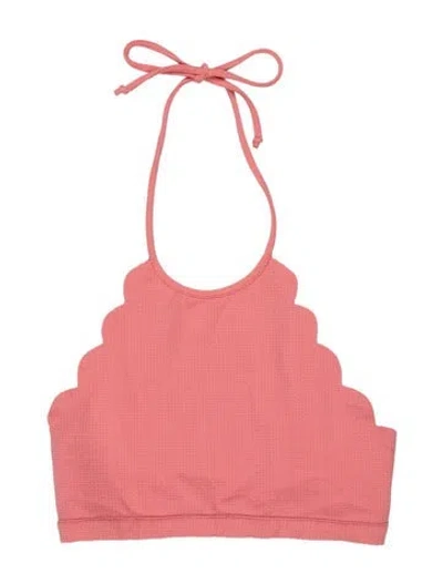 Pre-owned Marysia Scalloped Accent Top In Pink