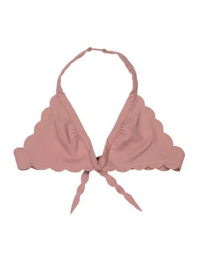 Pre-owned Marysia Scalloped Accent Top In Pink