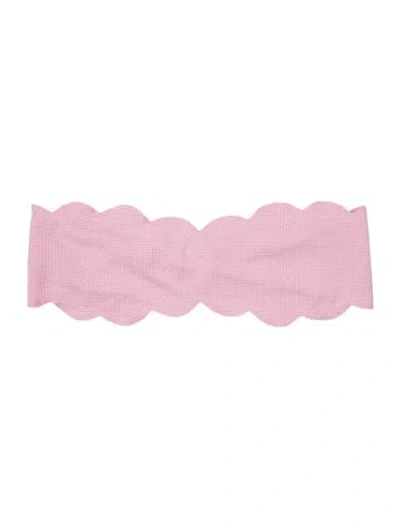 Pre-owned Marysia Scalloped Accent Top In Pink