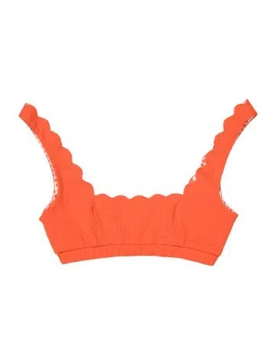 Pre-owned Marysia Scalloped Accent Top W/ Tags In Orange