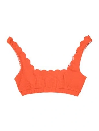 Pre-owned Marysia Scalloped Accent Top W/ Tags In Orange