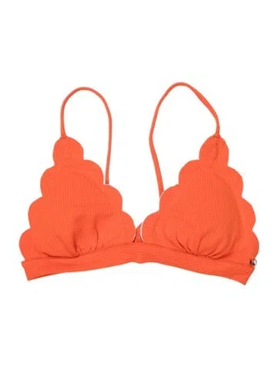 Pre-owned Marysia Scalloped Accent Top W/ Tags In Orange