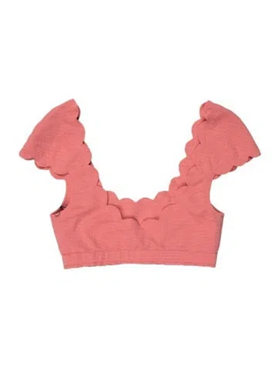 Pre-owned Marysia Scalloped Accent Top W/ Tags In Pink