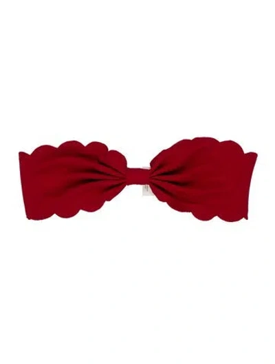 Pre-owned Marysia Scalloped Accent Top W/ Tags In Red