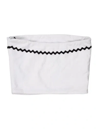 Pre-owned Marysia Scalloped Accent Top W/ Tags In White