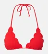 Marysia Scalloped Bikini Top In Red