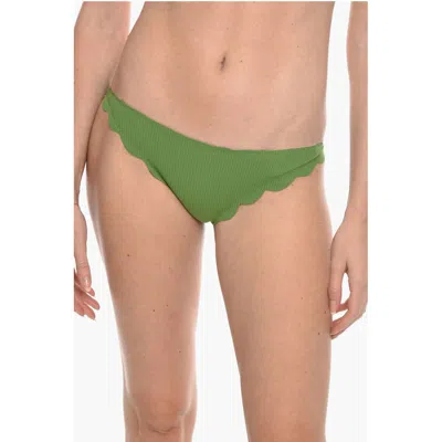 Marysia Scalloped Edges Broadway Bikini Bottom L Standard Size In Green