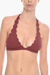 MARYSIA SCALLOPED EDGES SPRING TRIANGLE BIKINI TOP M STANDARD SIZE