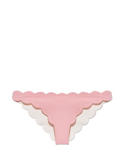 Marysia Scalloped-edge Bikini Bottoms In Pink