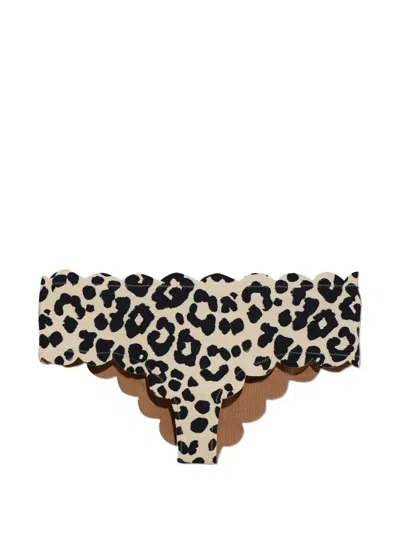 Marysia Scalloped-edge Spring Bikini Bottoms In Neutral