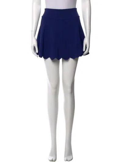 Pre-owned Marysia Sport Scalloped Accent Mini Skirt W/ Tags In Blue