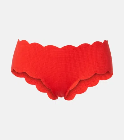 Marysia Spring Scalloped Bikini Bottoms In Red