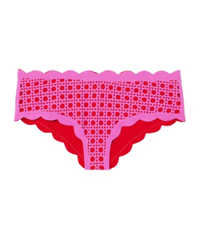Marysia Spring Scalloped Laser-cut Bikini Briefs In Multi