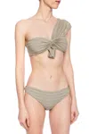 Marysia Asymmetric Twist Activewear In Beige