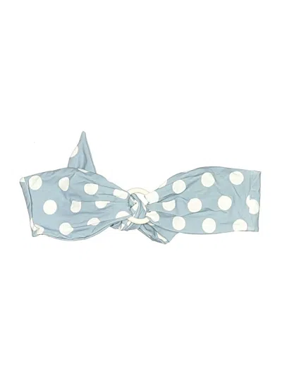 Pre-owned Marysia Swimsuit Top Blue Polka Dots Pattern Swimwear