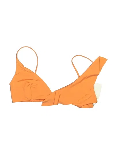 Pre-owned Marysia Swimsuit Top Orange Solid Pattern Swimwear